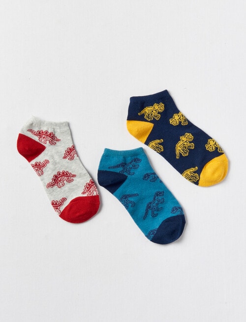 Simon De Winter Dino Trainer Sock, 3-Pack, Teal product photo