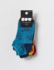 Simon De Winter Dino Trainer Sock, 3-Pack, Teal product photo View 02 S