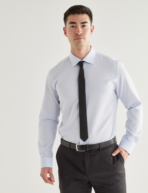 Laidlaw + Leeds Marcella Long Sleeve Dobby Shirt, Light Blue product photo