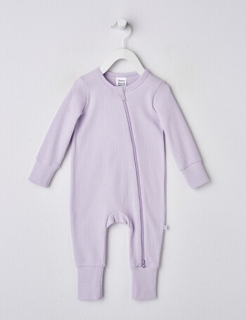 Teeny Weeny Sleep Rib Essentials Sleepsuit, Lilac product photo
