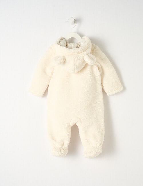 Teeny Weeny Sherpa Pram Suit, White product photo View 02 L