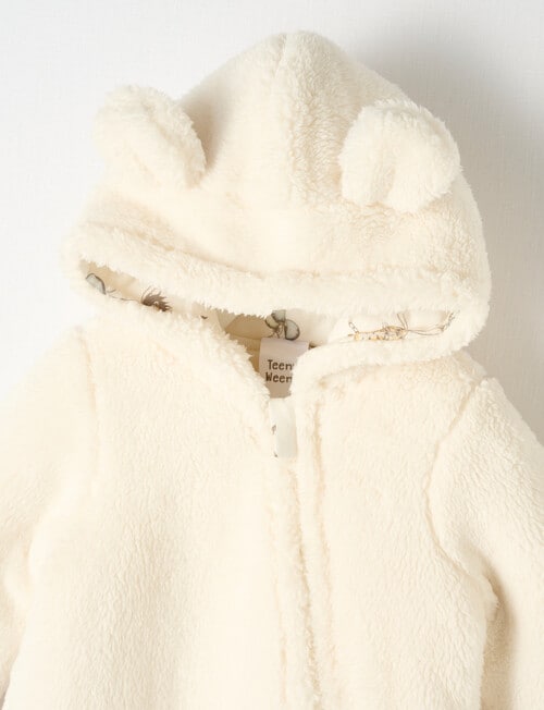 Teeny Weeny Sherpa Pram Suit, White product photo View 03 L
