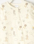 Teeny Weeny Lion Padded Pram Suit, Vanilla product photo View 02 S