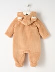 Teeny Weeny Sherpa Pram Suit, Brown product photo View 02 S
