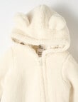 Teeny Weeny Sherpa Pram Suit, White product photo View 03 S