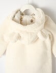 Teeny Weeny Sherpa Pram Suit, White product photo View 04 S