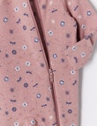 Teeny Weeny Sleep Dandelion Fleece Sleepsuit, Elsie Pink product photo View 02 S