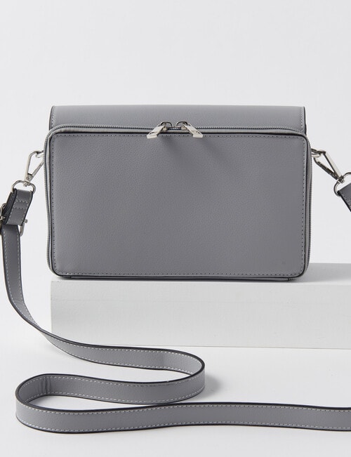 Boston + Bailey Double Sided Foldover Crossbody Bag, Grey Blue product photo View 02 L