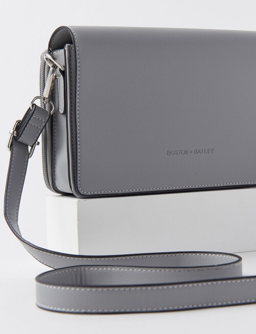 Boston + Bailey Double Sided Foldover Crossbody Bag, Grey Blue product photo View 04 L