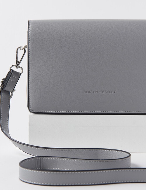 Boston + Bailey Double Sided Foldover Crossbody Bag, Grey Blue product photo View 06 L