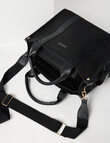 Whistle Accessories Canvas Convertible Shopper Bag, Black product photo View 05 S