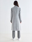 Whistle Long Sleeve Crombie Coat, Silver Marle product photo View 02 S