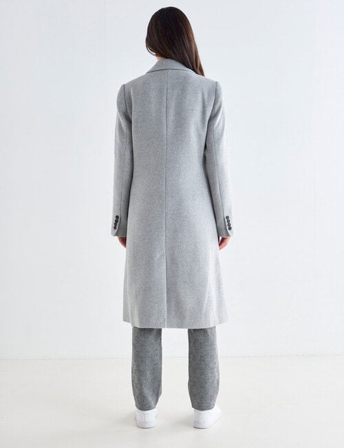 Whistle Long Sleeve Crombie Coat, Silver Marle product photo View 02 L