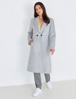 Whistle Long Sleeve Crombie Coat, Silver Marle product photo View 05 S