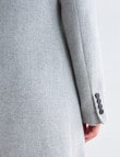 Whistle Long Sleeve Crombie Coat, Silver Marle product photo View 07 S