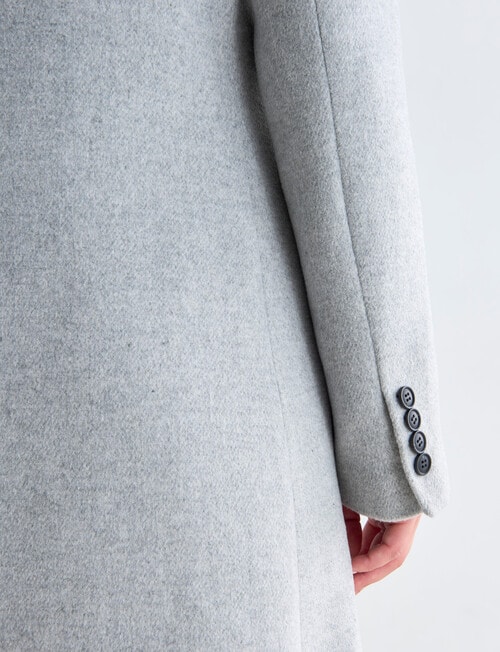 Whistle Long Sleeve Crombie Coat, Silver Marle product photo View 07 L