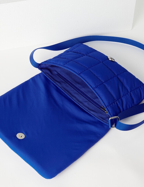 Zest Quilted Foldover Crossbody Bag, Blue product photo View 04 L