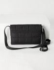 Zest Quilted Foldover Crossbody Bag, Black product photo View 03 S