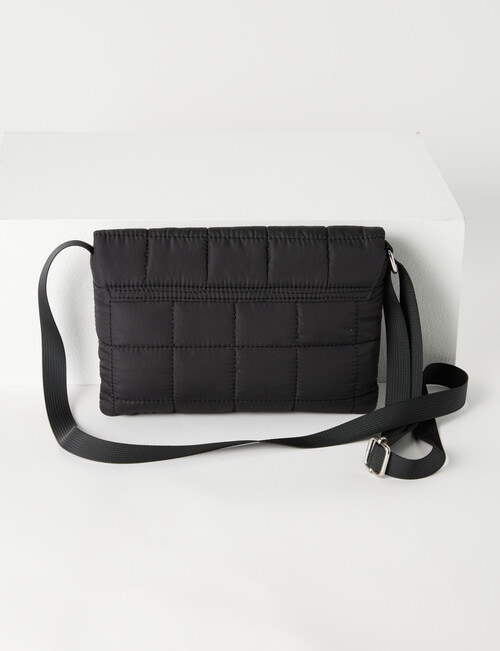 Zest Quilted Foldover Crossbody Bag, Black product photo View 03 L