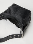Zest Double Zip Buckle Shoulder Bag, Black product photo View 05 S