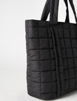 Zest Quilted Tote Bag, Black product photo View 03 S