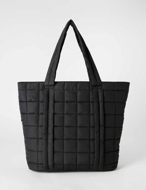 Zest Quilted Tote Bag, Black product photo View 04 L