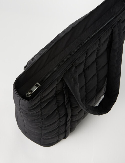 Zest Quilted Tote Bag, Black product photo View 05 L