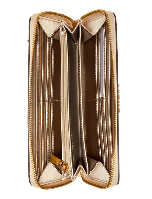 Guess Sestri Large Zip Around Wallet, Taupe product photo View 03 L