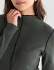 Mineral Contrast Stitch Rib Top, Sage product photo View 04 S