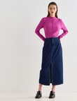 Mineral Contrast Stitch Rib Top, Magenta product photo View 03 S