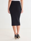 Oliver Black Pleat Column Skirt, Black product photo View 02 S