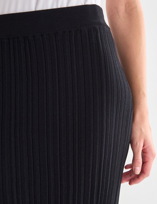 Oliver Black Pleat Column Skirt, Black product photo View 04 L
