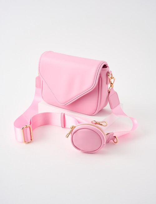 Whistle Accessories Envelope Crossbody Bag, Pink product photo View 03 L