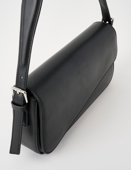 Whistle Accessories Asymmetric Foldover Shoulder Bag, Black product photo View 05 L