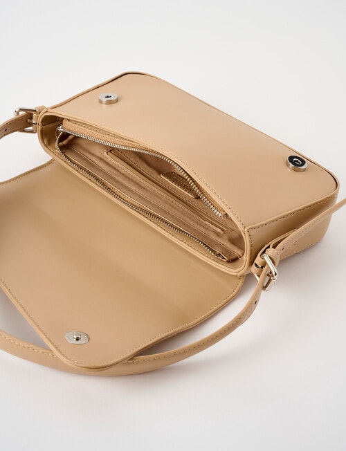 Whistle Accessories Asymmetric Foldover Shoulder Bag, Sand product photo View 06 L