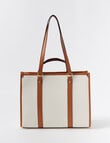Boston + Bailey Contrast Trim Tote Bag, Cream & Tan product photo View 02 S
