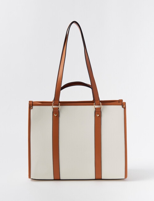 Boston + Bailey Contrast Trim Tote Bag, Cream & Tan product photo View 02 L