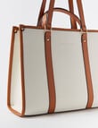Boston + Bailey Contrast Trim Tote Bag, Cream & Tan product photo View 04 S
