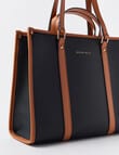 Boston + Bailey Contrast Trim Tote Bag, Black & Tan product photo View 04 S
