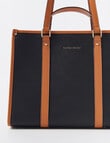 Boston + Bailey Contrast Trim Tote Bag, Black & Tan product photo View 06 S