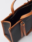 Boston + Bailey Contrast Trim Tote Bag, Black & Tan product photo View 07 S