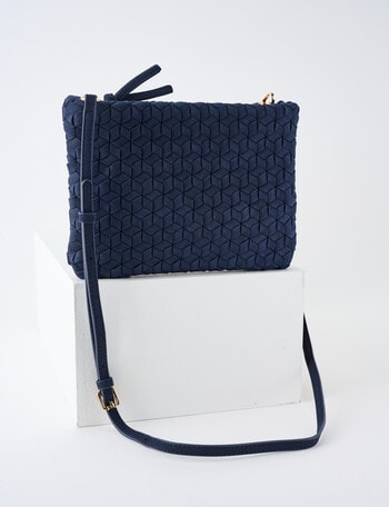 Whistle Accessories Tessellate Crossbody Bag, Navy product photo