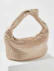 Whistle Accessories Knot Handle Weave Shoulder Bag, Metallic product photo