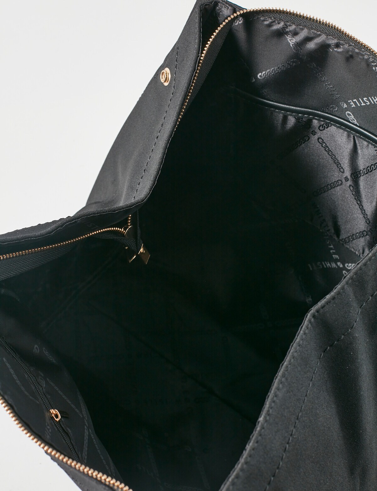 Whistle Accessories Large Pyramid Tote Bag, Black Handbags