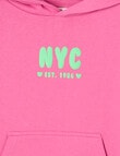 Mac & Ellie NYC Pull on Hoodie, Fuchsia product photo View 03 S