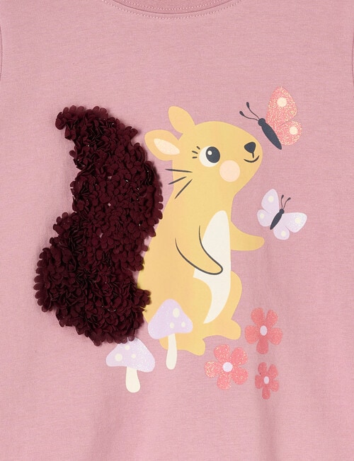 Mac & Ellie Squirrel Long Sleeve Tee, Mauve product photo View 02 L