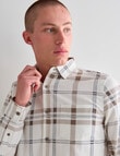 Tarnish Long Sleeve Printed Check Shirt, Charcoal product photo View 04 S