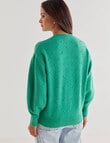 Whistle Long Sleeve Pom Pom Jumper, Green product photo View 02 S