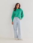 Whistle Long Sleeve Pom Pom Jumper, Green product photo View 03 S