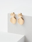 Whistle Accessories Molten Circle Drop Earrings, Imitation Gold product photo